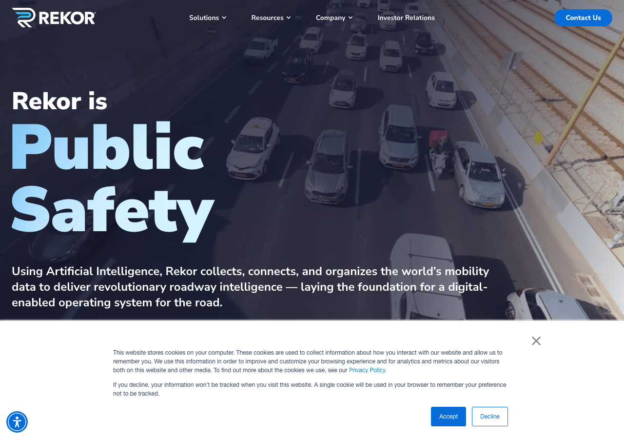 Rekor Data Analytics showing Data Analytics - AI-Powered Solutions for Intelligent Infrastructure