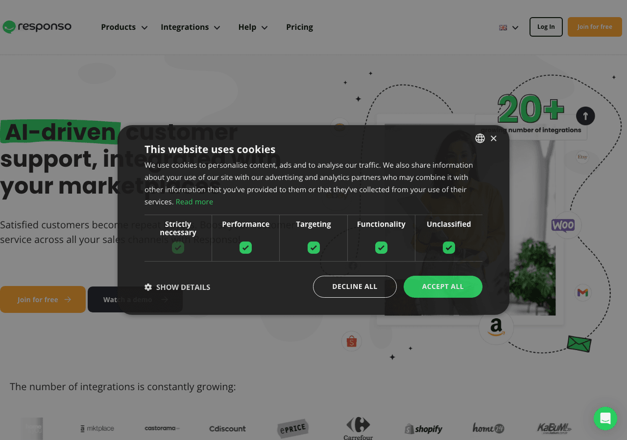 Responso Conversational AI showing Conversational AI - Empowering communication through AI