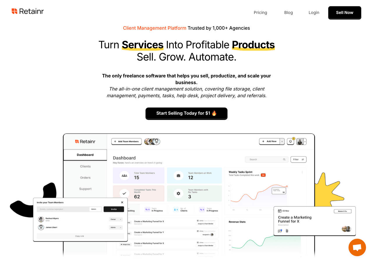 Retainr.io Productivity & Collaboration showing Productivity & Collaboration - AI-powered text summarization for efficient co