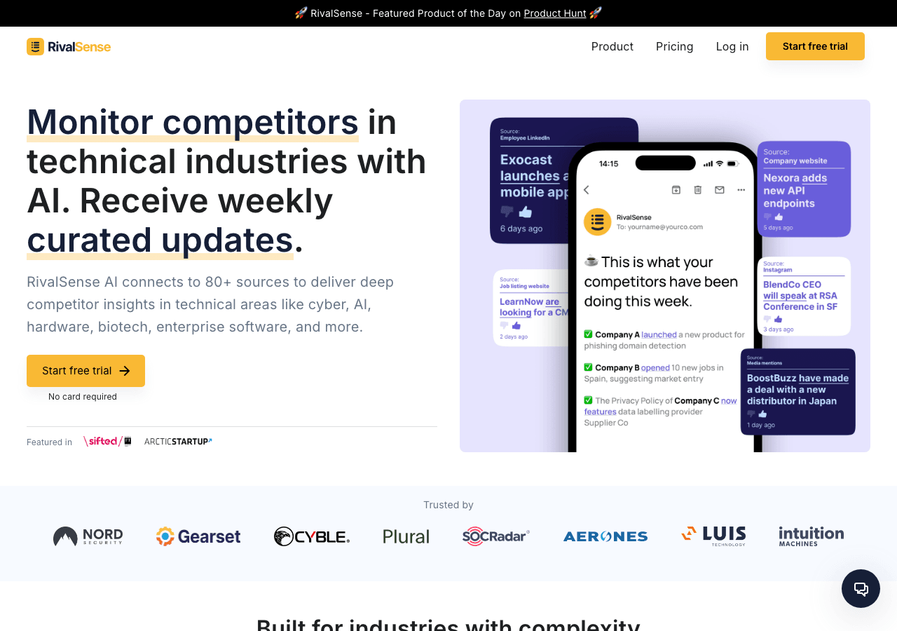 RivalSense Data Analytics showing Data Analytics - Empower Your Digital Presence