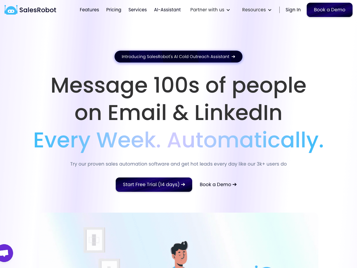 SalesRobot Conversational AI showing Conversational AI - Automating Sales Processes with AI