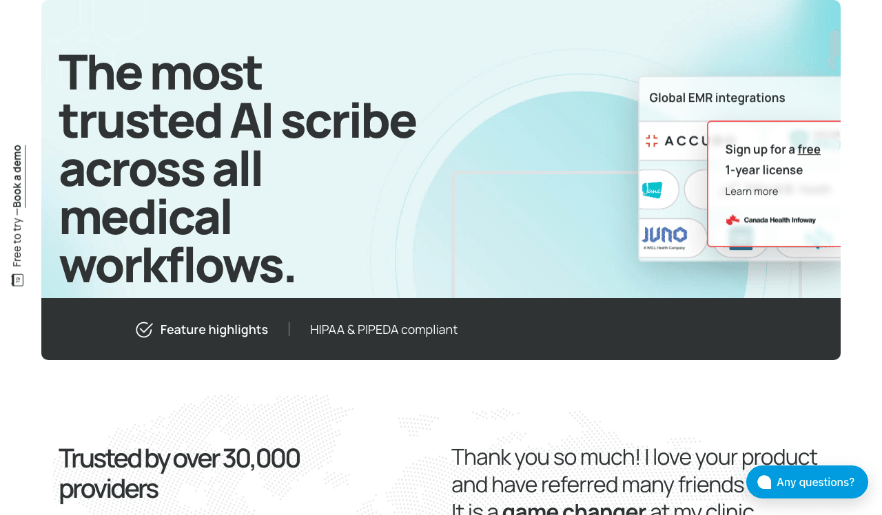 Scribeberry Writing & Translation showing Writing & Translation - Your AI medical scribe