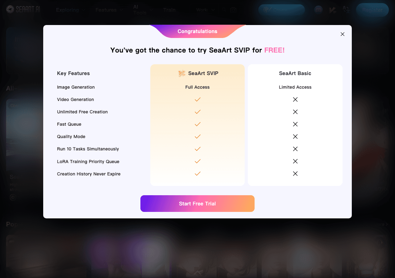 SeaArt AI Screenshot - AI tool for Graphic Designers