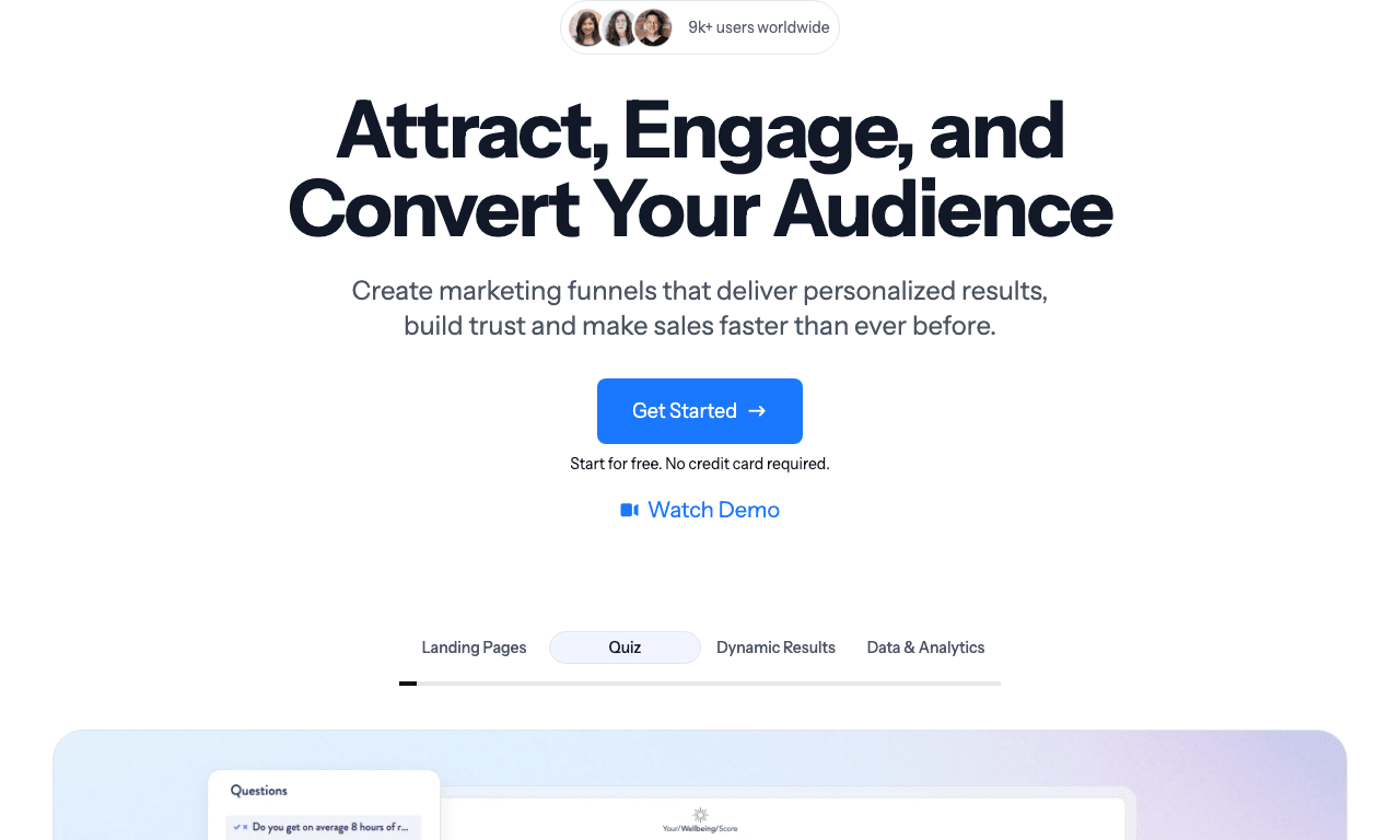 ScoreApp Marketing Automation showing Marketing Automation - Unlock the power of AI for scoring solutions!