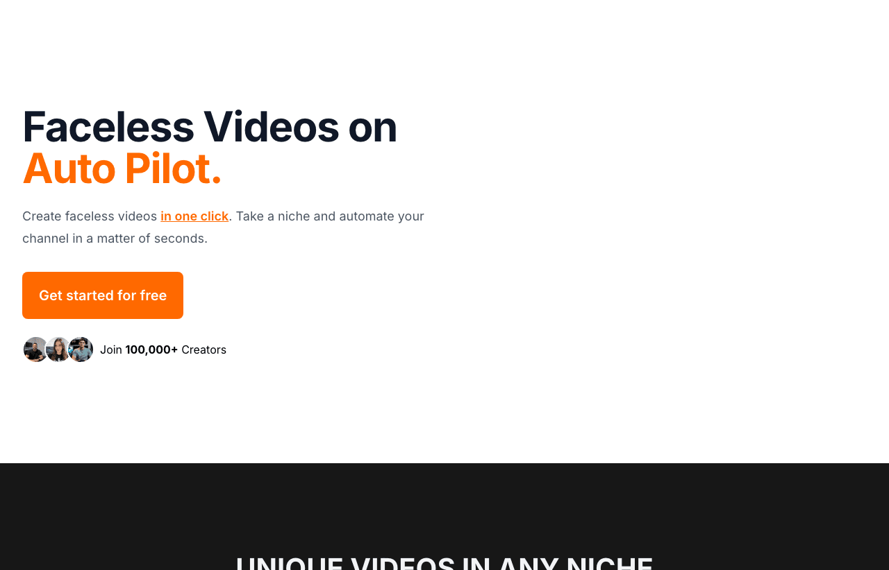Shortspilot AI Video Generation showing Video Generation - One-click faceless video creation and publishing for TikTok & YouT