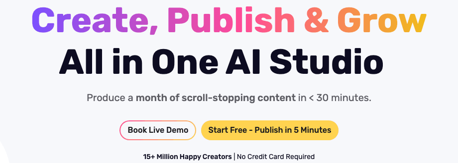 Simplified Image Generation showing ai writing - All-in-One AI Marketing Platform for Growing Business Teams
