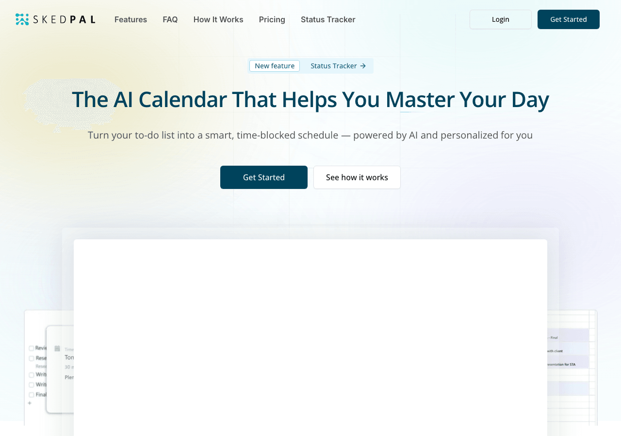 SkedPal Productivity & Collaboration showing Productivity & Collaboration - The AI calendar that helps you master your day