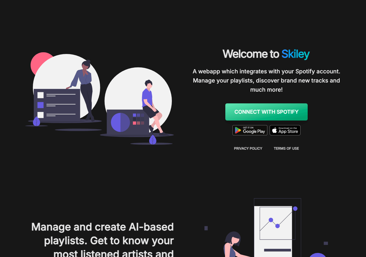 Skiley Search & Discovery showing Search & Discovery - Everything you need for your music