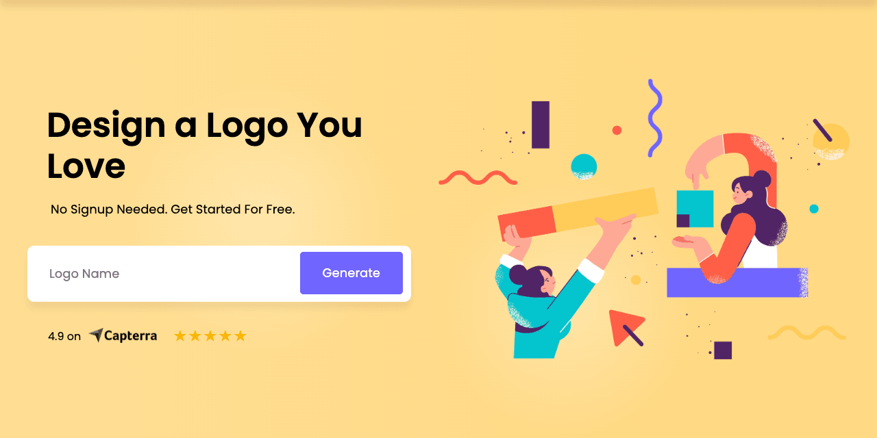 SMASHINGLOGO Design showing Design - Create professional logos in minutes—no sign-up required.