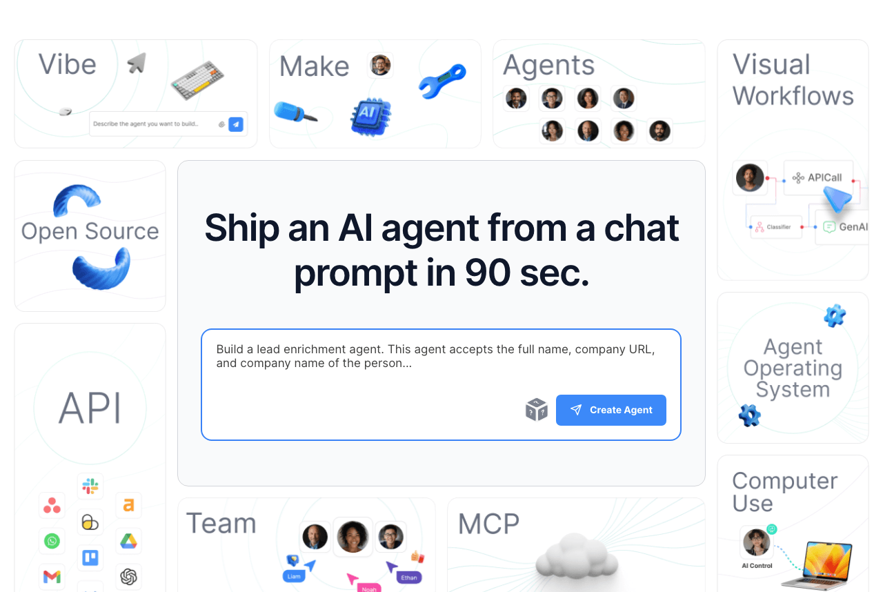 SmythOS Conversational AI showing Conversational AI - Ship an AI agent from a chat prompt in 90 sec.