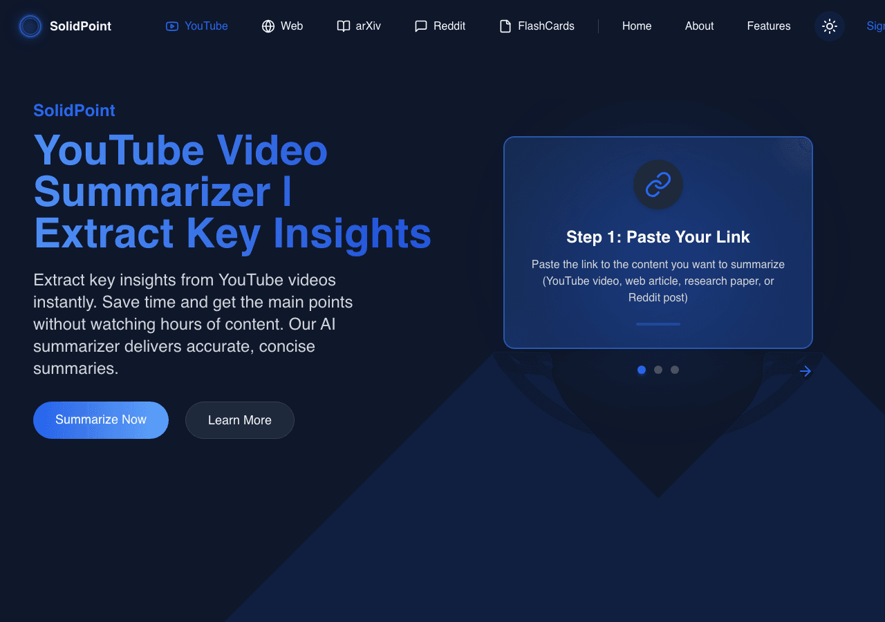 SolidPoint Data Analytics showing Data Analytics - AI Summaries for Everything You Learn