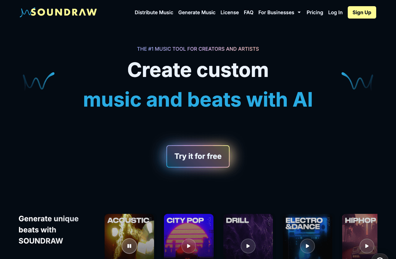 Soundraw Music Generation showing music composition - Empower Your Creativity with AI-Generated Music
