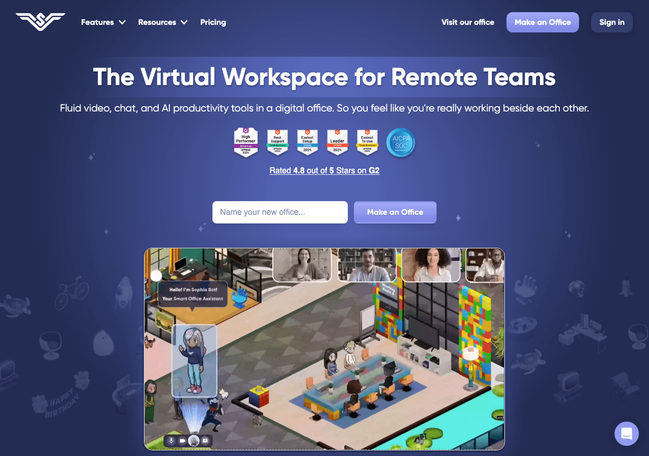 SoWork Productivity & Collaboration showing Productivity & Collaboration - Your office. Way smarter.