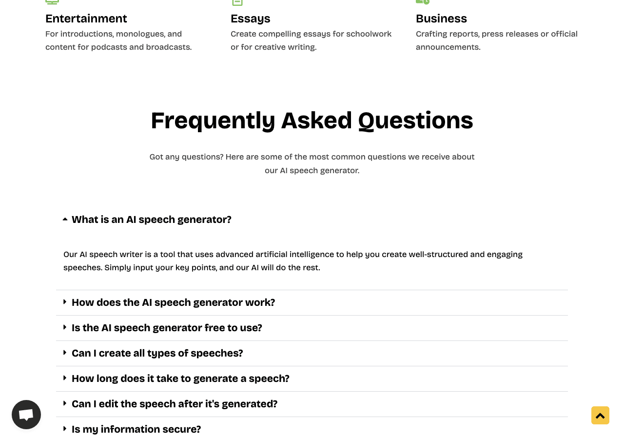 AI Speech Generator Writing & Translation showing Writing & Translation - Write personalized speeches instantly with AI
