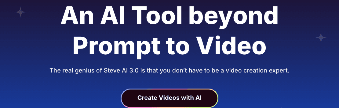 Steve AI Video Generation showing ai assistant - Empower Your Content with AI