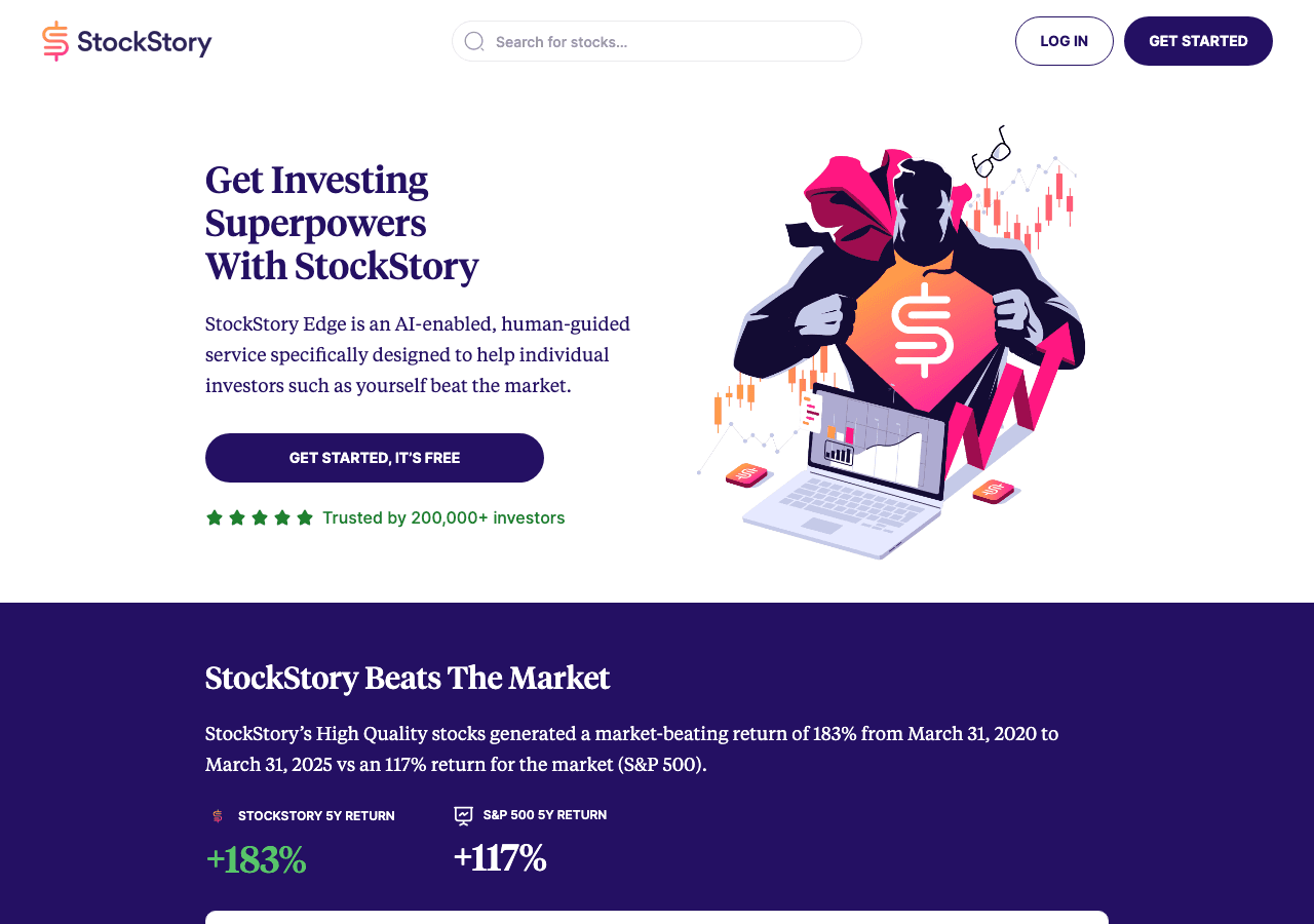 StockStory Screenshot - AI tool for Financial Experts