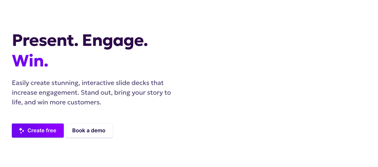 Storydoc Productivity & Collaboration showing Productivity & Collaboration - Present. Engage. Win.