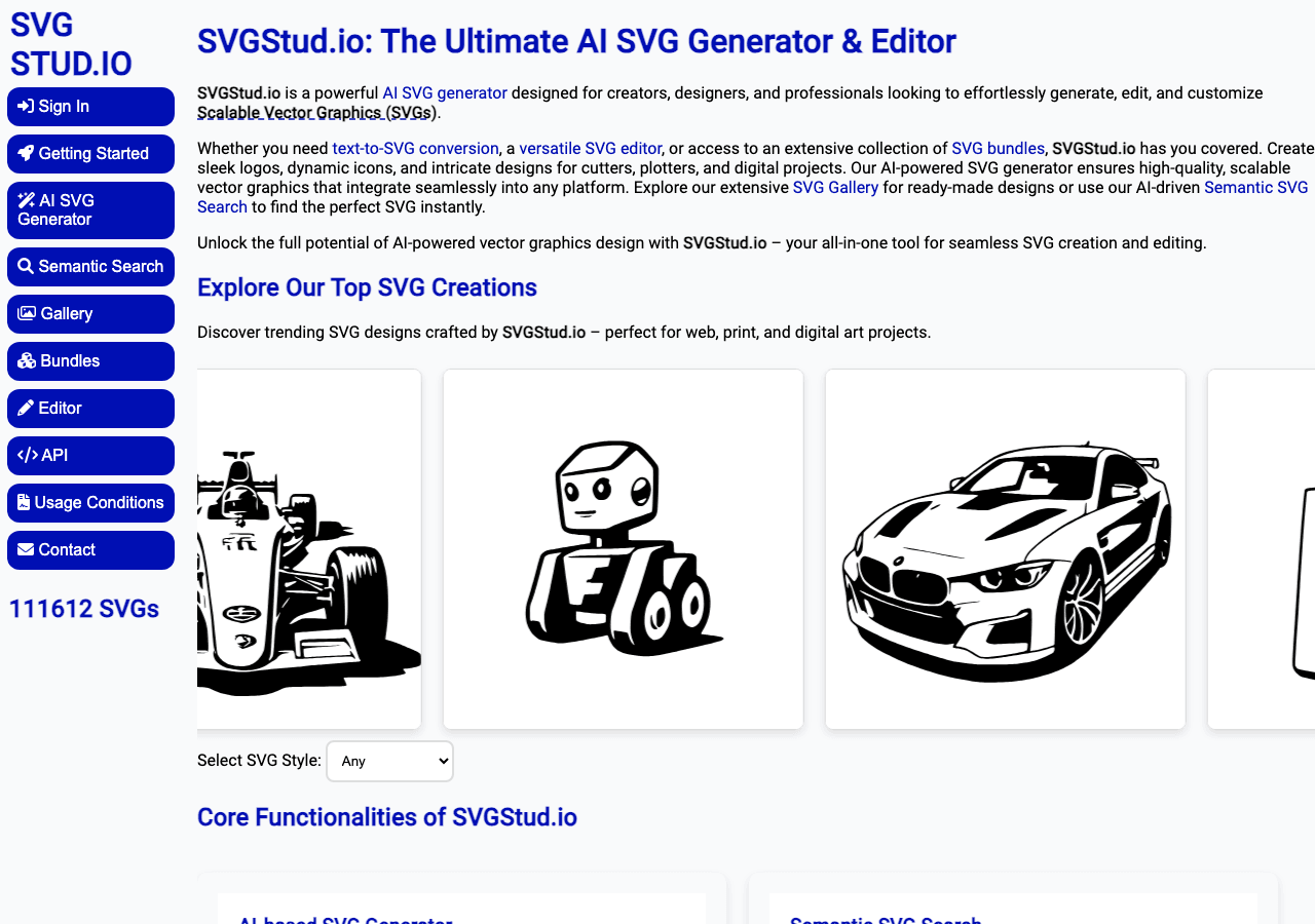 SVGStud.io Design showing Design - Create Stunning SVG Designs with Ease