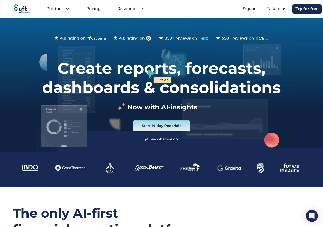 Syft Analytics Data Analytics showing Data Analytics - Uncover Insights, Drive Decisions