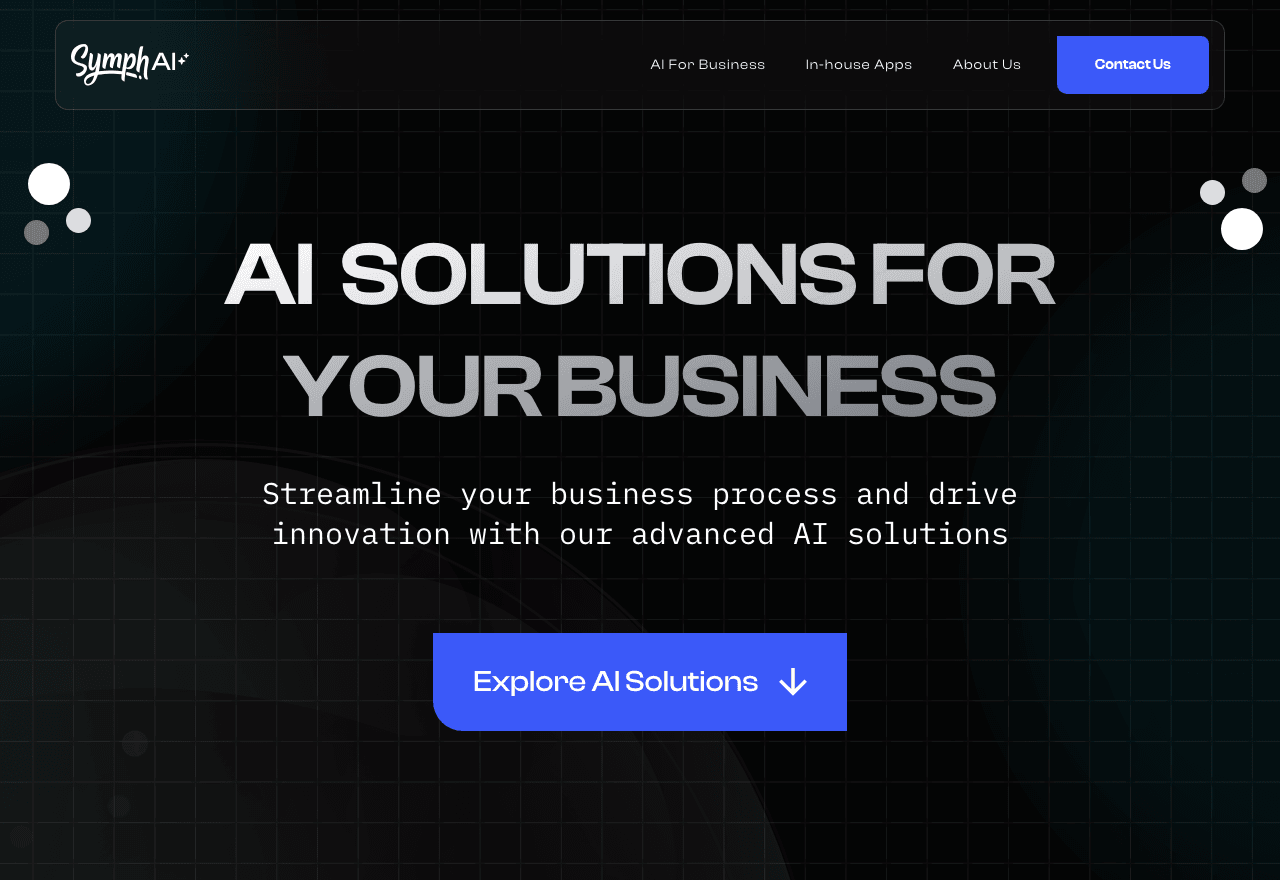 Symph AI Conversational AI showing Conversational AI - Empowering Language Understanding