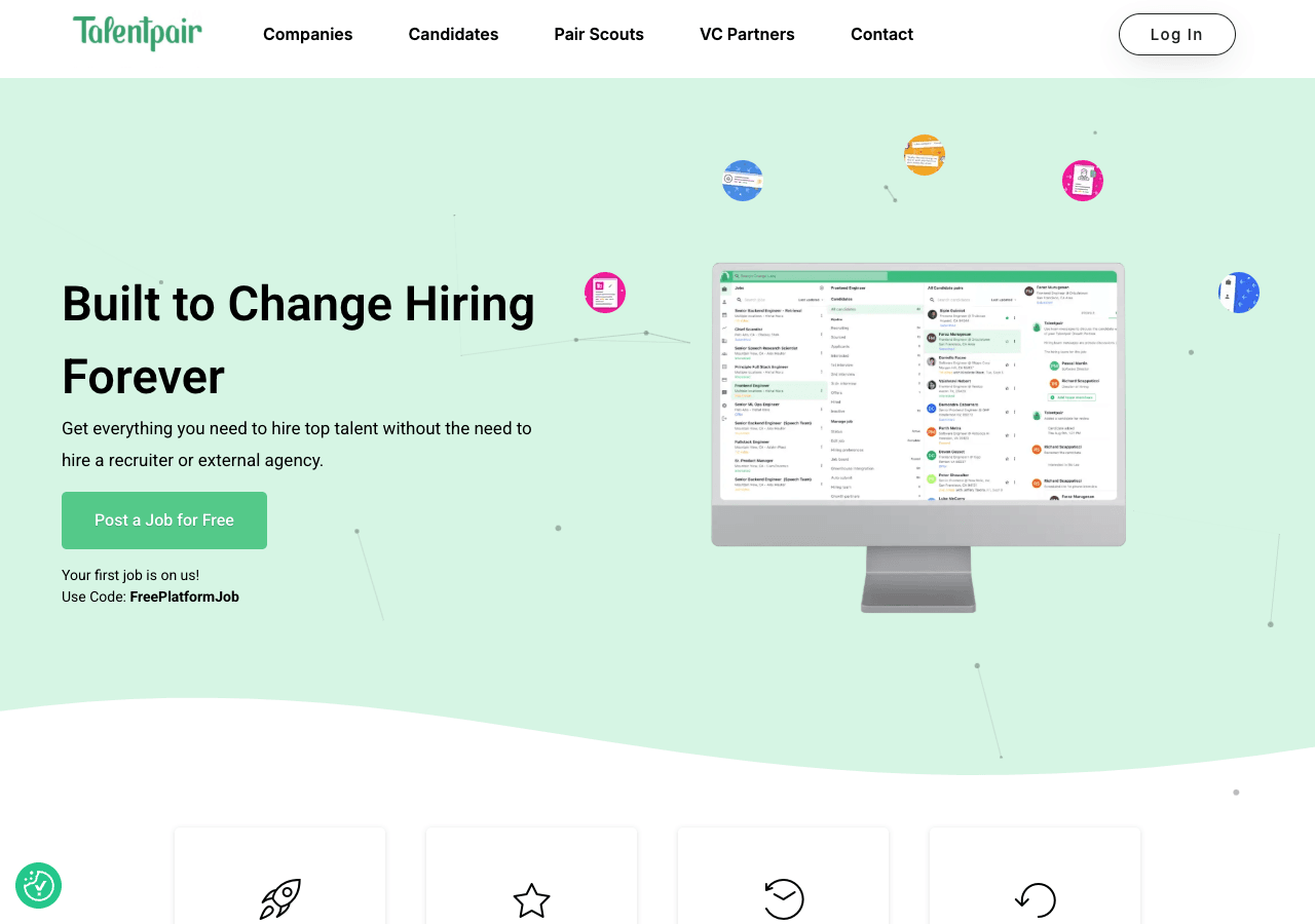 Talentpair Productivity & Collaboration showing Productivity & Collaboration - Faster, fully automated hiring with AI-powered