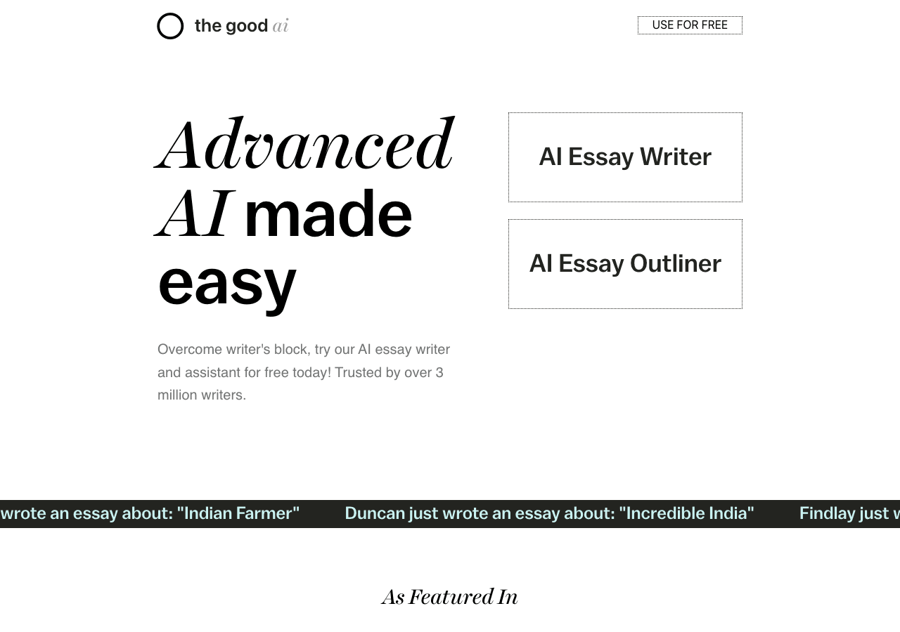 The Good AI Writing & Translation showing Writing & Translation - Empowering AI for Good