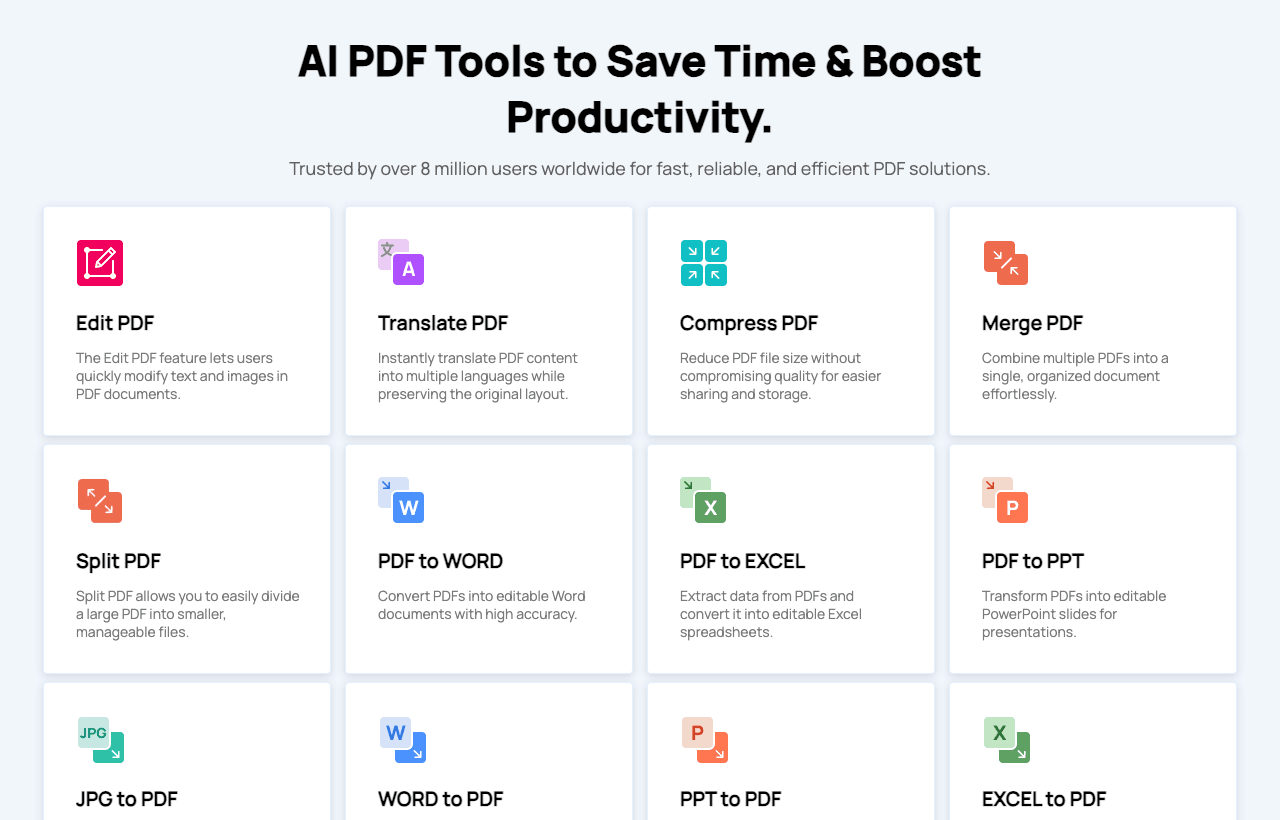 TopPDF Productivity & Collaboration showing Productivity & Collaboration - All-in-One PDF Tools Simplify Your Workflow