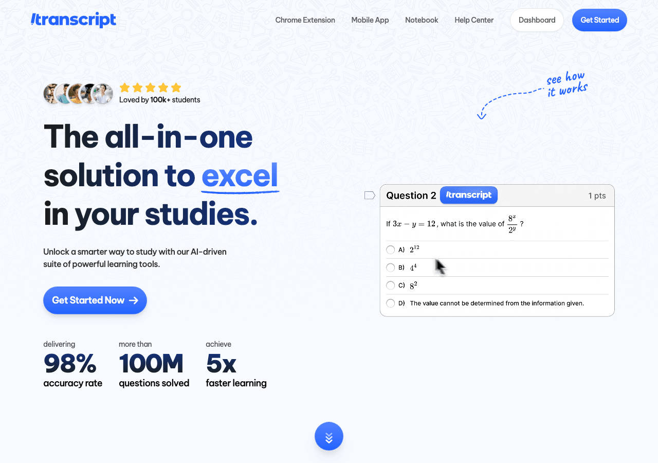 Transcript AI Conversational AI showing Conversational AI - Empowering efficient transcription