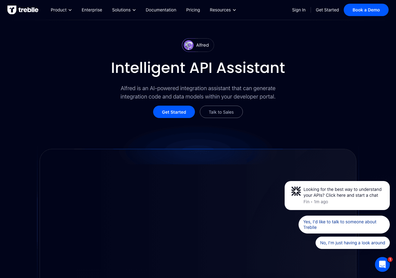 Treblle Data Analytics showing Data Analytics - Your AI Assistant for Data Transformation