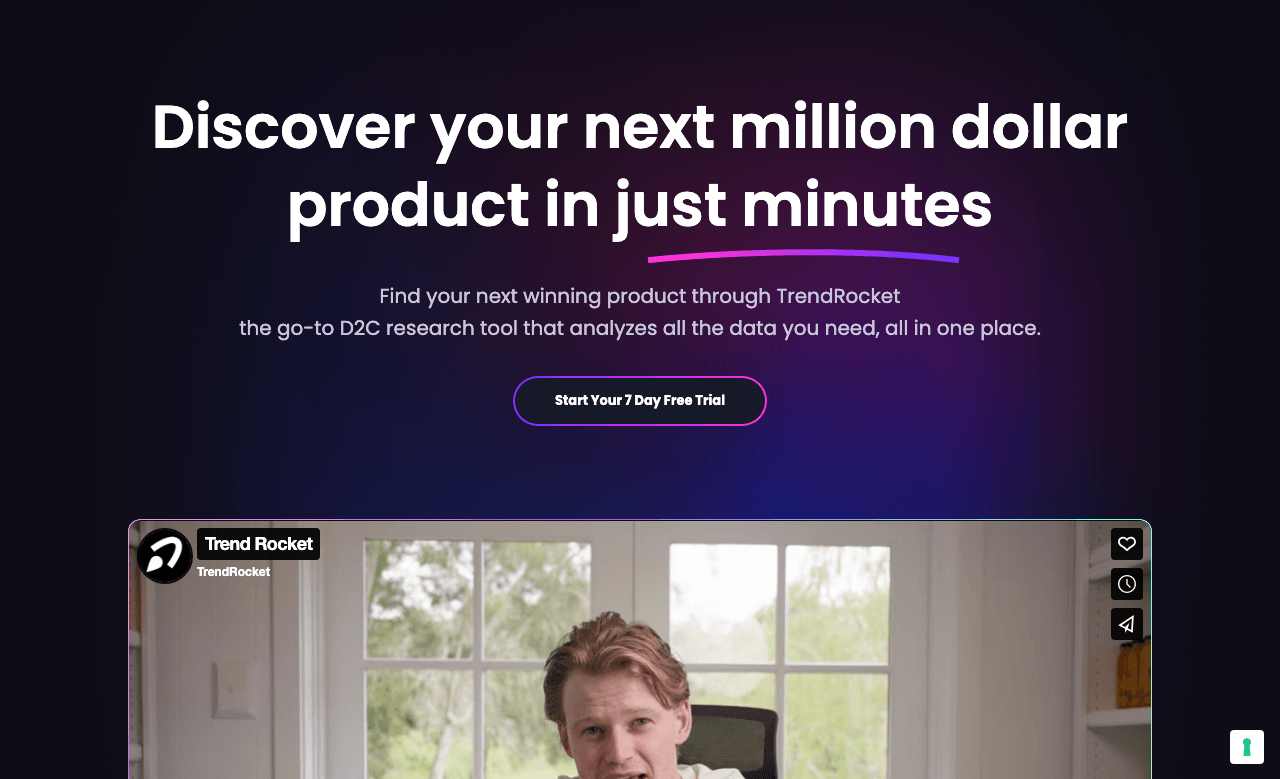 Trend Rocket Data Analytics showing Data Analytics - Find Winning Brands & Products