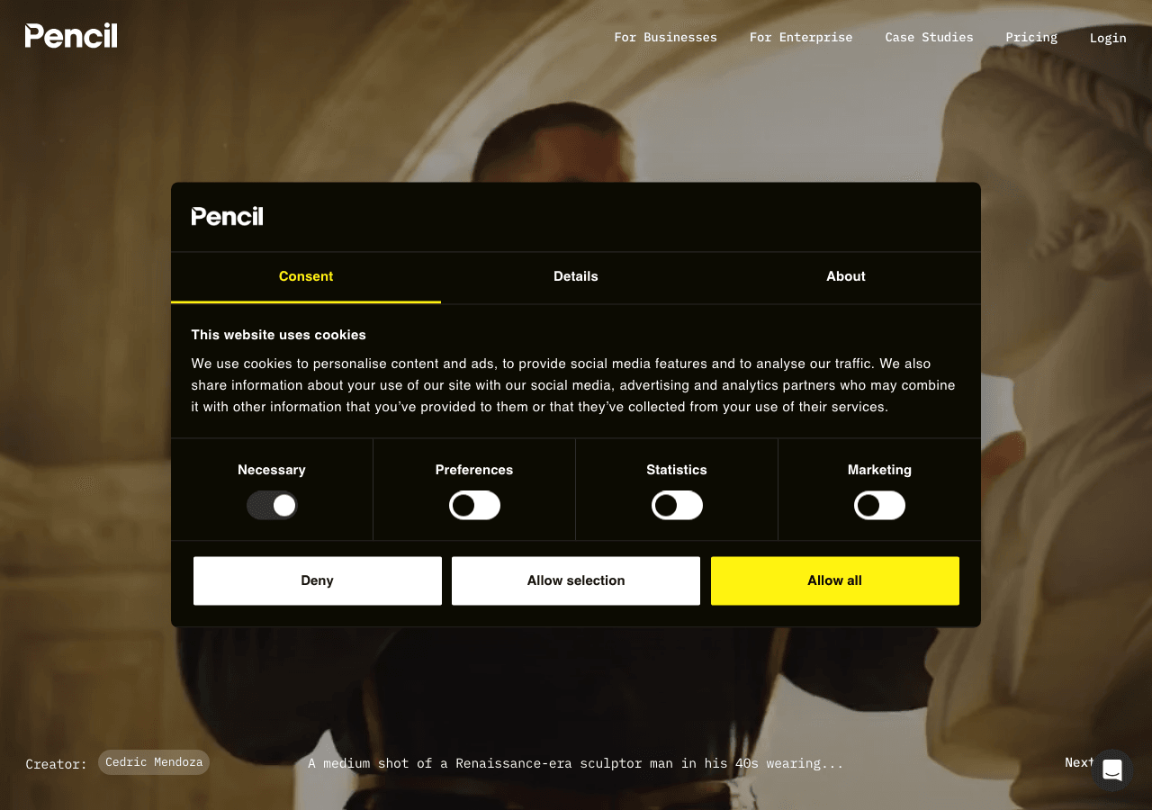 Pencil Marketing Automation showing Marketing Automation - GenAI Ad Creation Platform for Modern Marketers