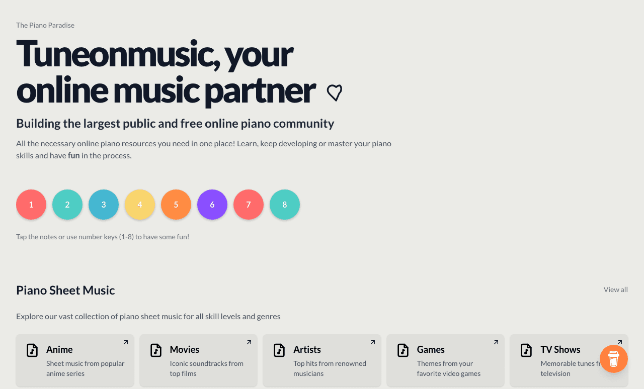 Tuneonmusic Music Generation showing music recommendation - Your AI-powered toolkit for music creation and inspiration