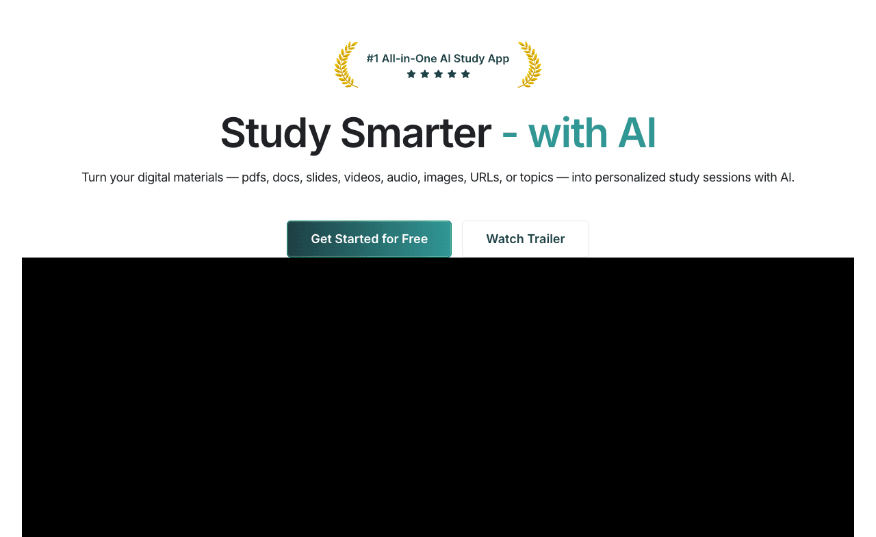 TurinQ.com Conversational AI showing Conversational AI - AI-Powered Quizzes, Flashcards & Study Tools from Your Content