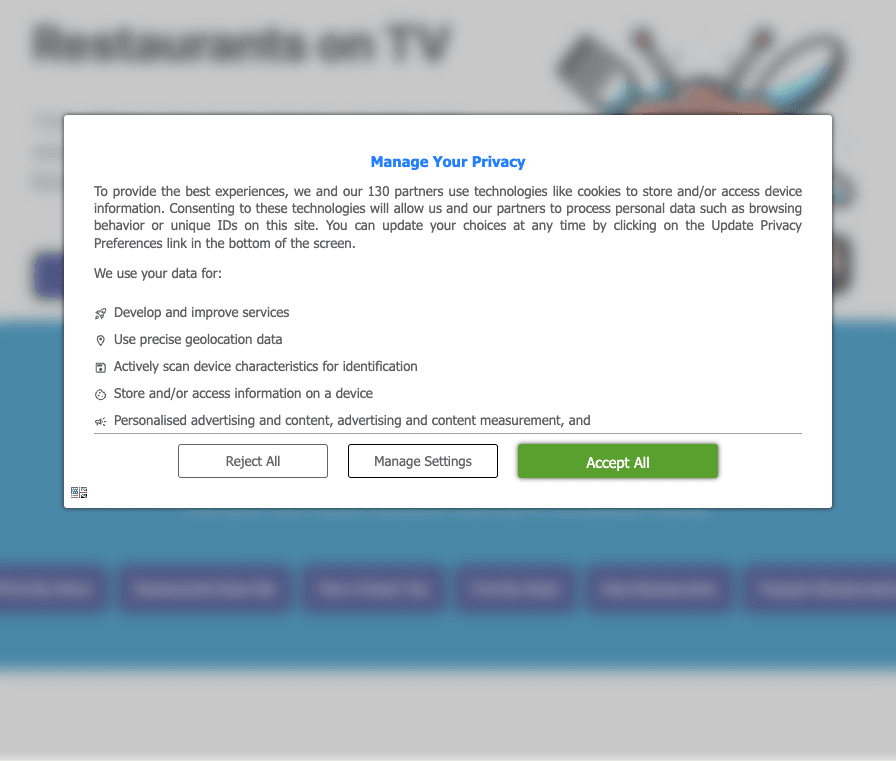 TVFoodMaps Search & Discovery showing Search & Discovery - Find and visit restaurants featured on your favorite food TV shows