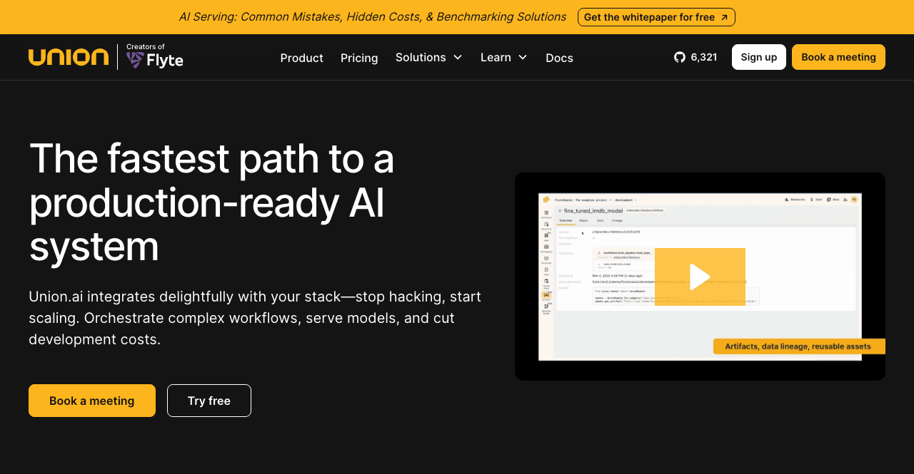 Union.ai Data Analytics showing Data Analytics - Empowering Connections, Uniting Intelligence