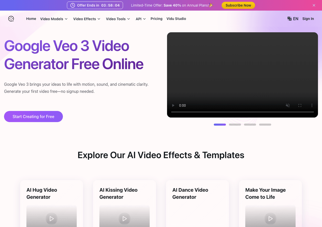 VideoMaker.me Video Generation showing Video Generation - Create Stunning Videos Effortlessly