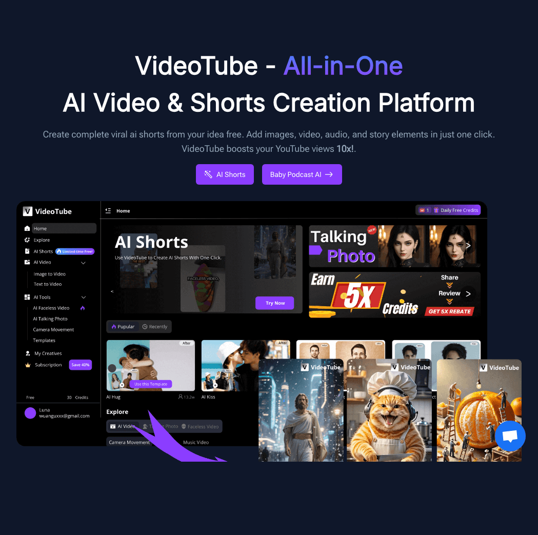 VideoTube Video Generation showing Video Generation - Unlock the Power of Video Content