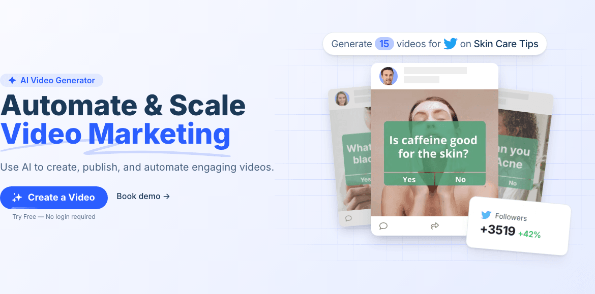 Vidon.ai Video Editing showing Video Editing - Empowering AI-driven video solutions.