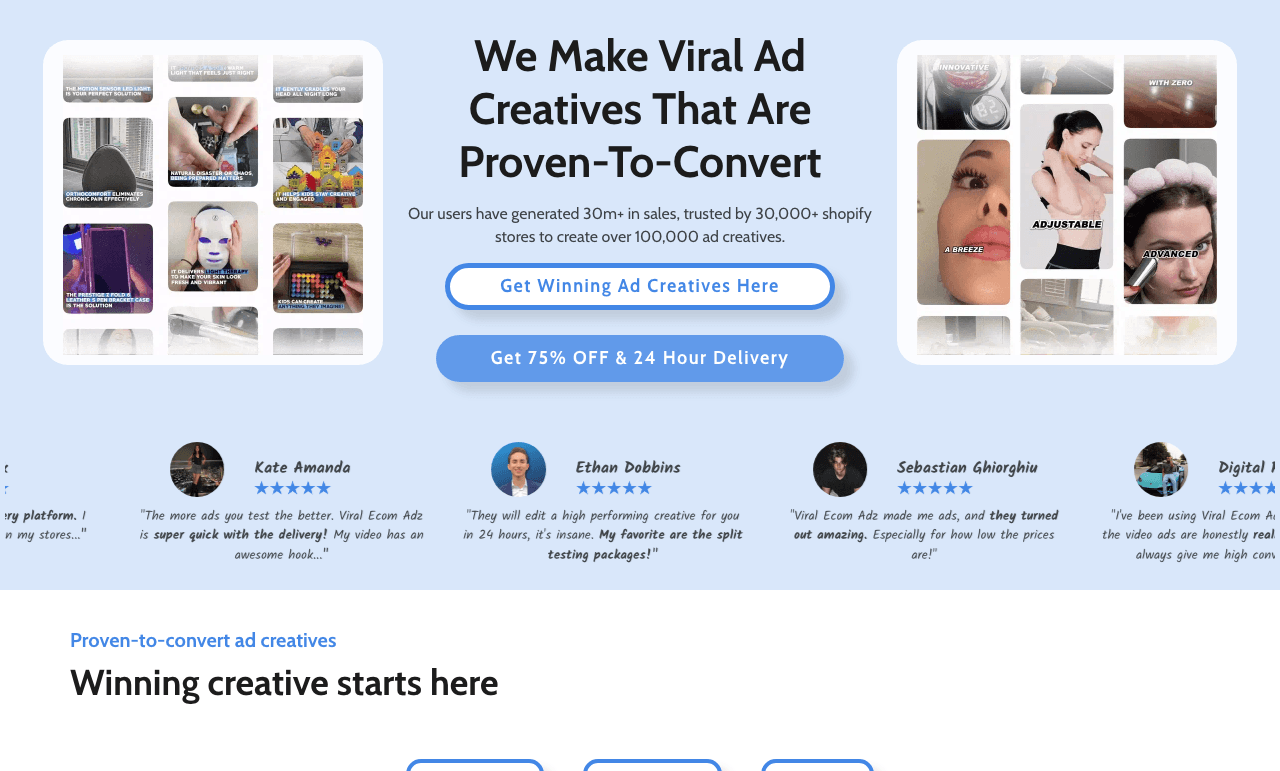 Viral Ecom Adz Marketing Automation showing Marketing Automation - Boost Your E-commerce Sales with Stunning Ads