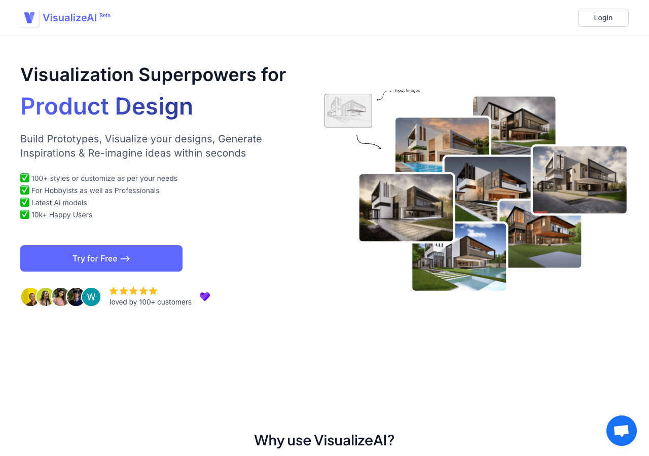 VisualizeAI Data Analytics showing Data Analytics - Visualize your designs, generate inspirations, and reimagine ideas within