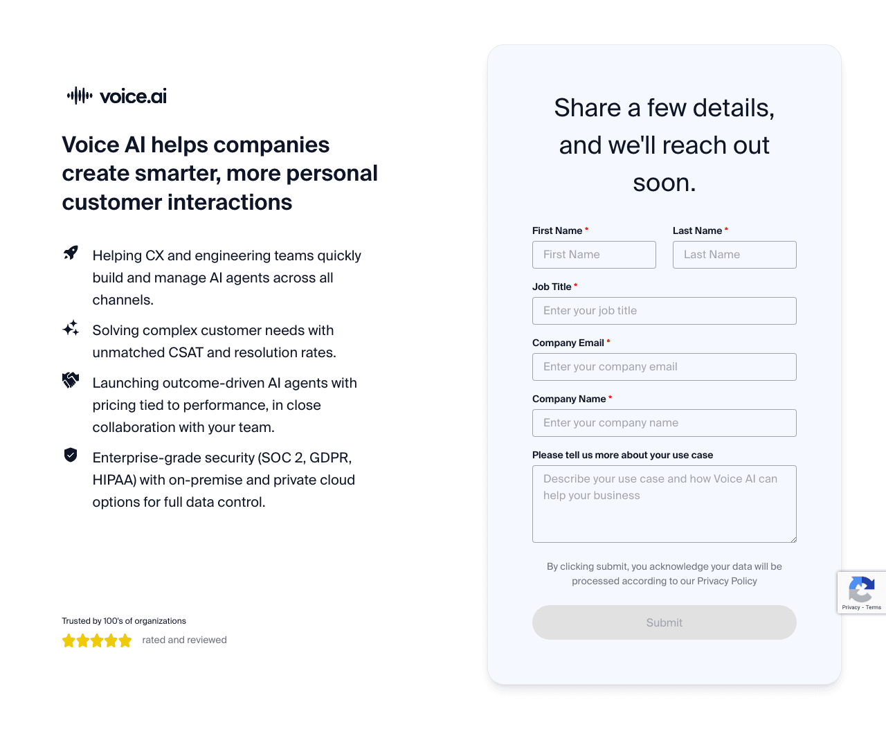 Voice.ai Audio Generation showing real-time voice changer - Transform your voice in real-time with thousands of AI voices