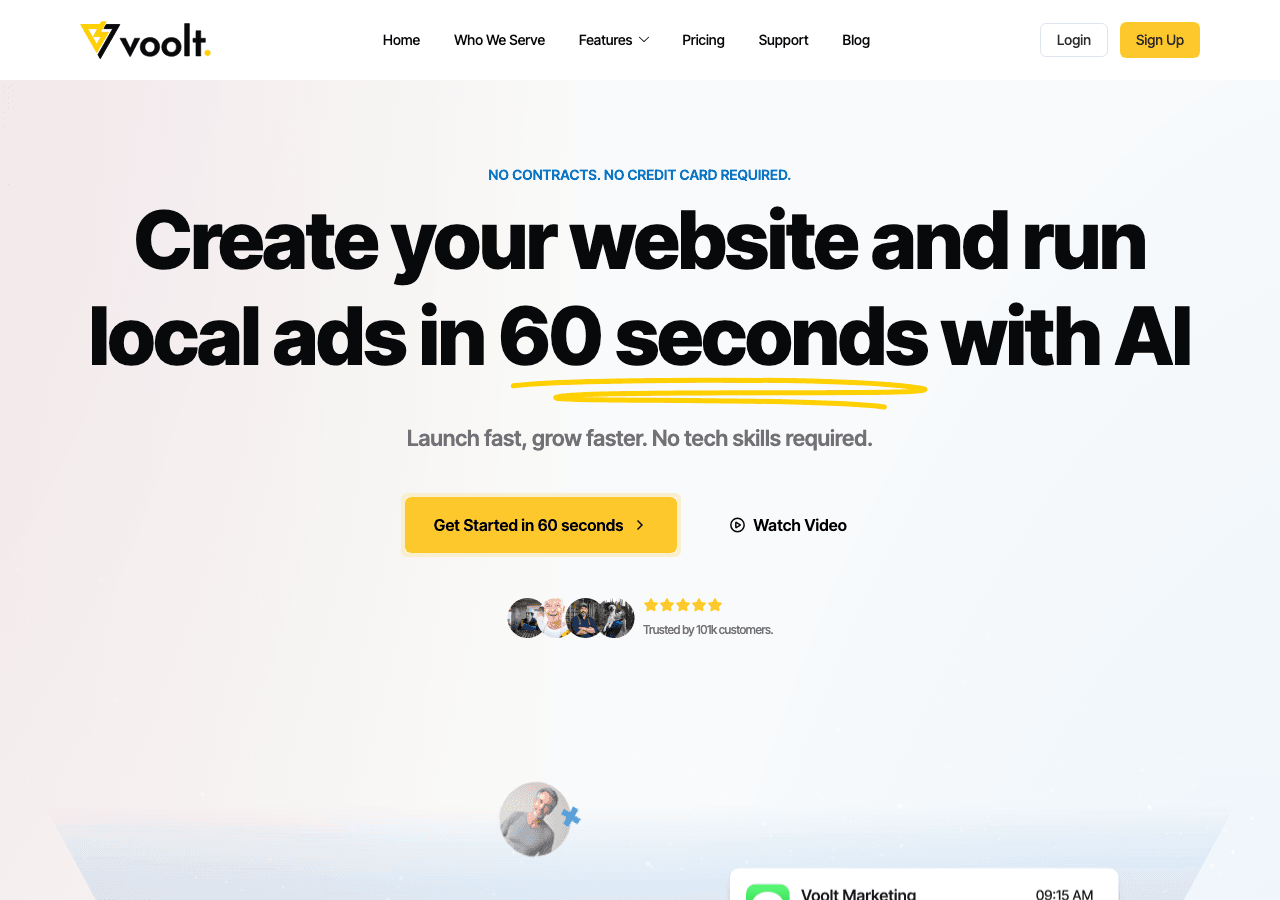 Voolt Marketing Automation showing Marketing Automation - Unlock the power of AI for your content