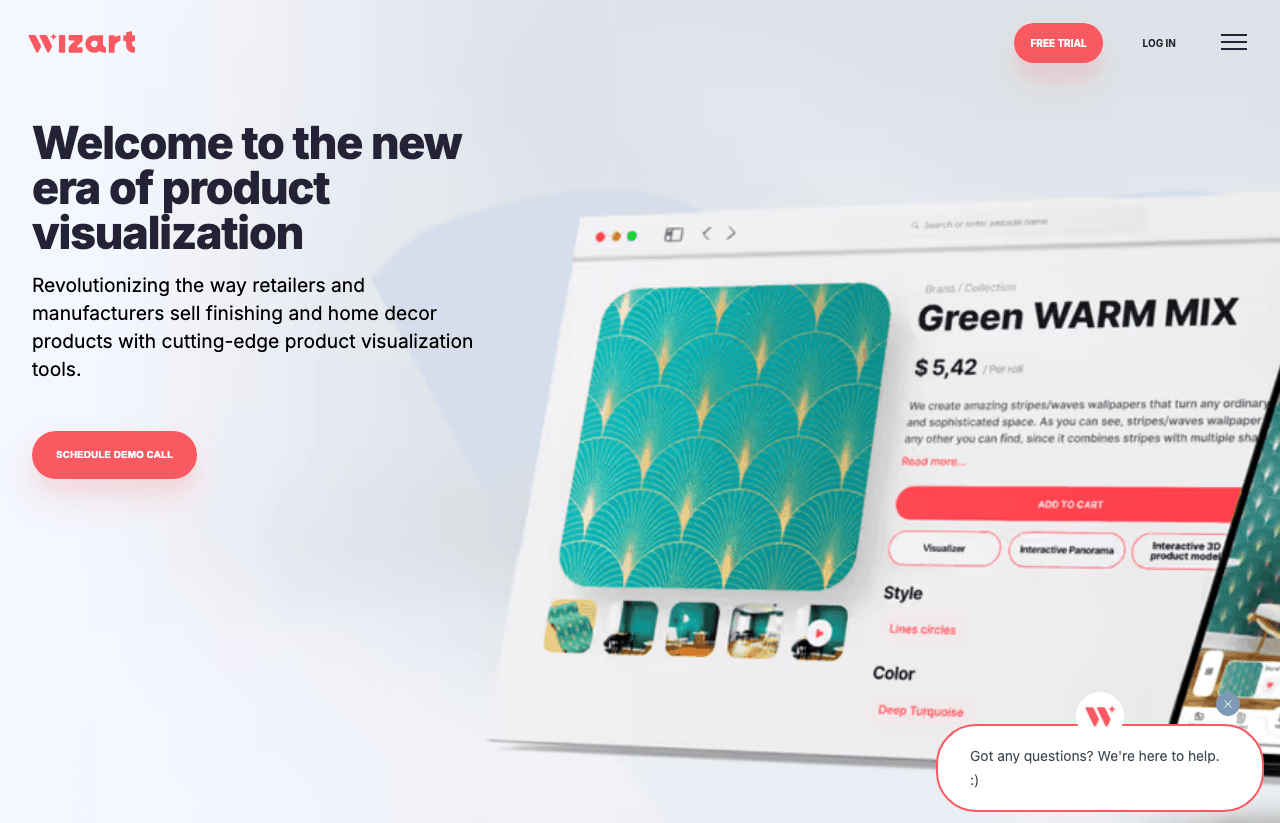 Wizart Design showing Design - Boost Revenue with AI Product Visualization