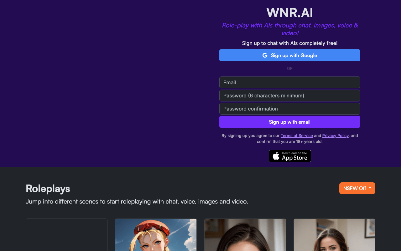 WNR.AI Conversational AI showing Conversational AI - Supercharge ChatGPT with templates from top CEOs.