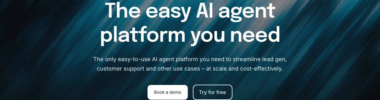 WotNot Conversational AI showing Conversational AI - The Easy AI Agent Platform You Need