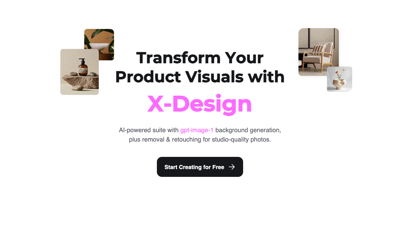 X-Design Design showing Design - Empowering creativity through AI