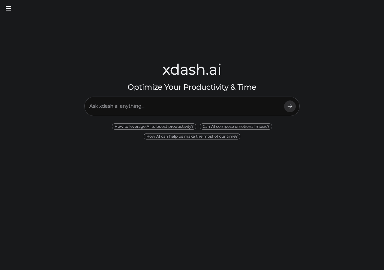 Xdash AI Search & Discovery showing Search & Discovery - Optimize Your Productivity & Time