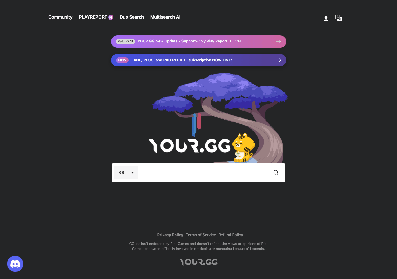 YOUR.GG Data Analytics showing Data Analytics - Unleash the power of data