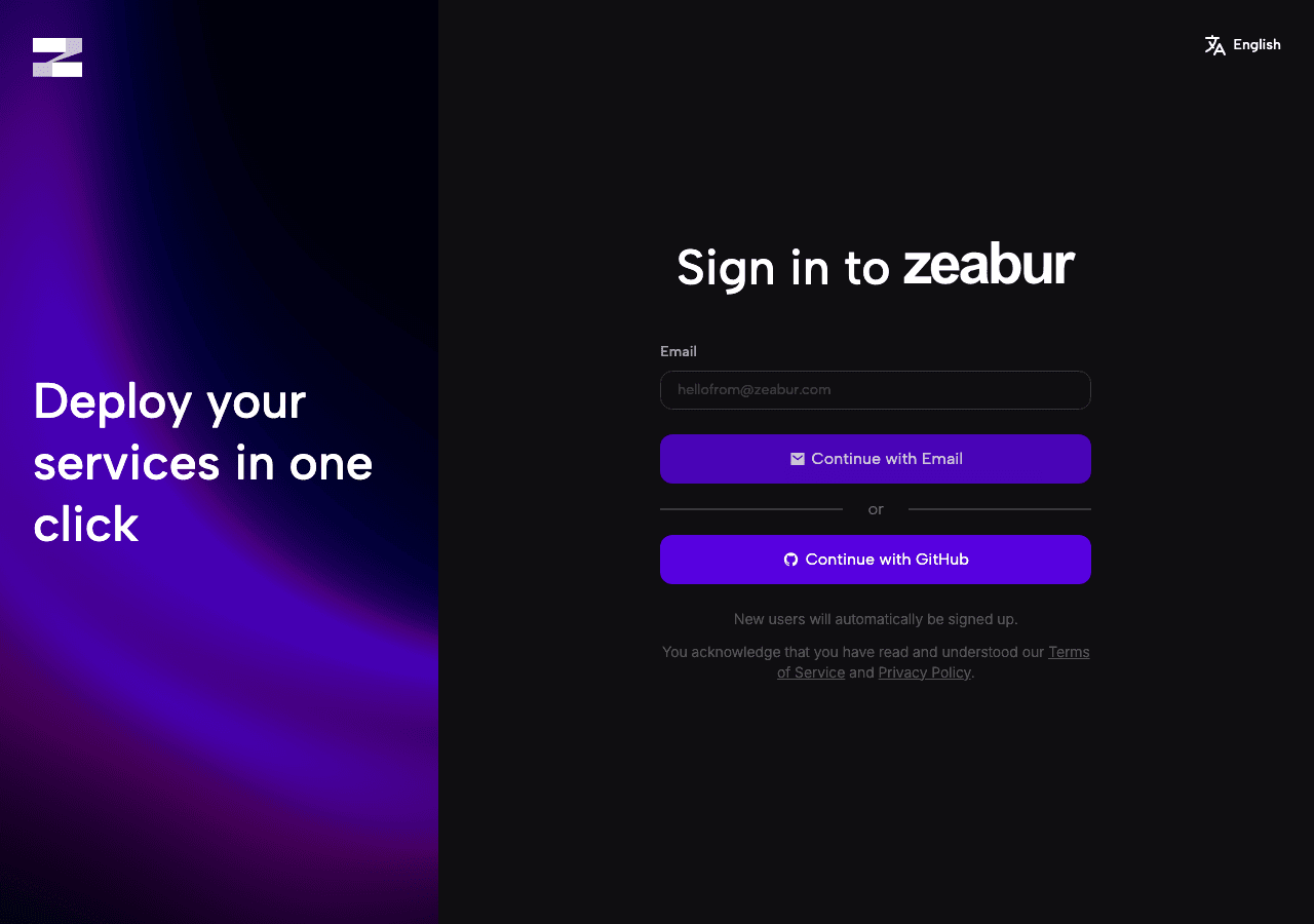 Zeabur Code Assistance showing deployment automation - Your AI DevOps Engineer