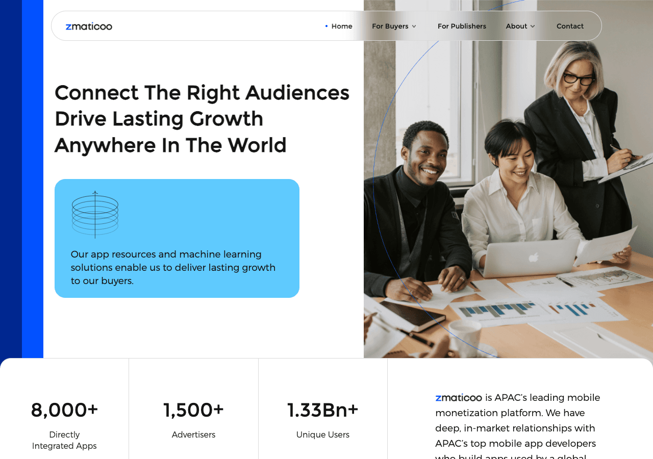 zMaticoo Marketing Automation showing Marketing Automation - Connect. Optimize. Monetize. The AI-Powered Programmatic Adverti